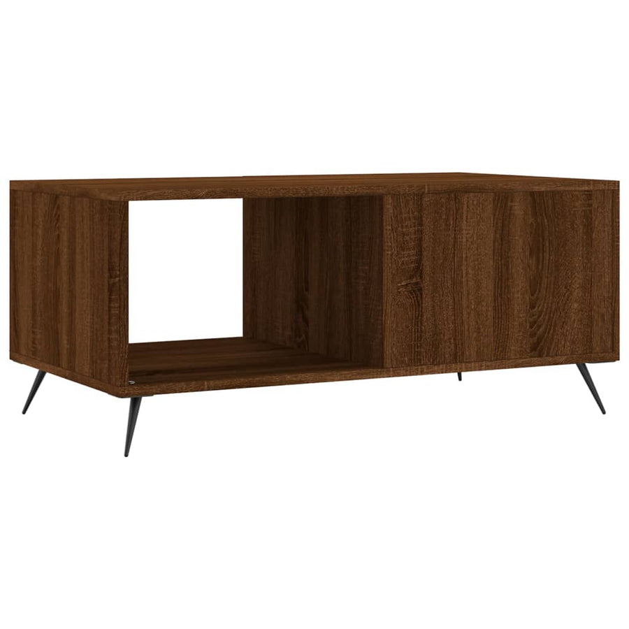 Salontafel 90X50X40 Cm Bewerkt Hout Bruin Eikenkleur Bruineiken
