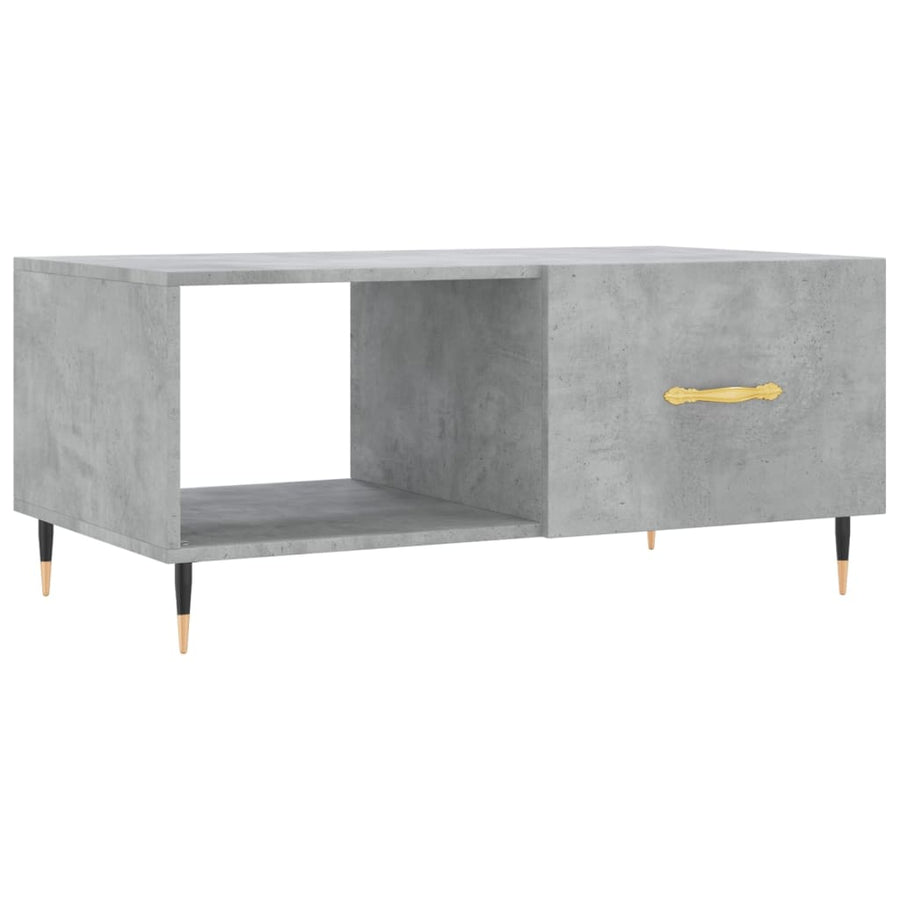 Salontafel 90X50X40 Cm Bewerkt Hout Betongrijs