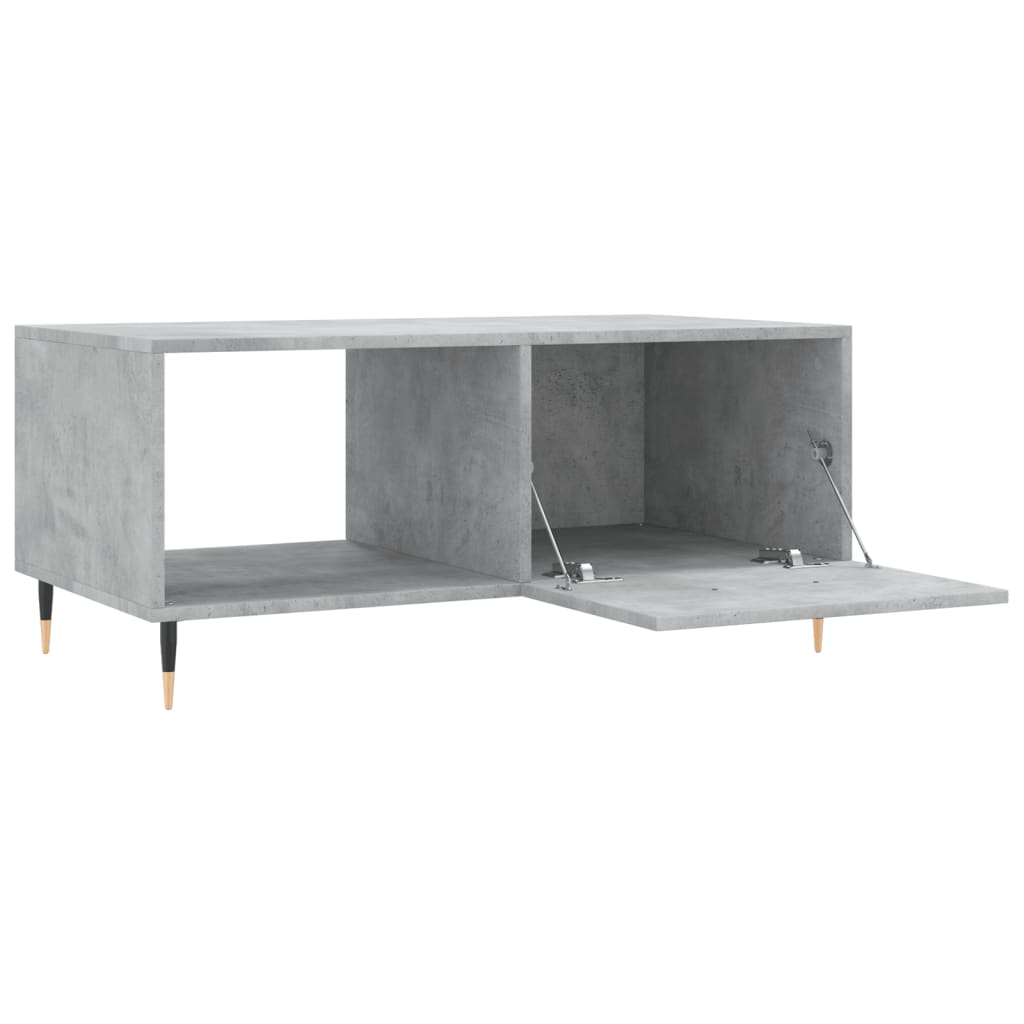 Salontafel 90X50X40 Cm Bewerkt Hout Betongrijs