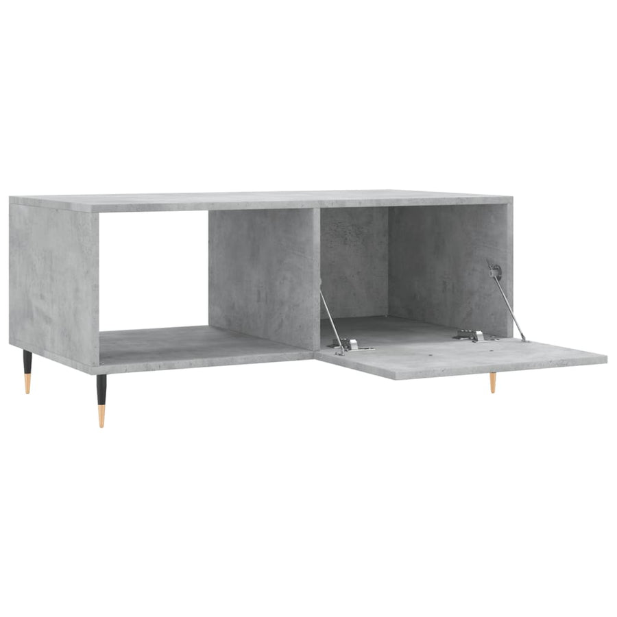 Salontafel 90X50X40 Cm Bewerkt Hout Betongrijs