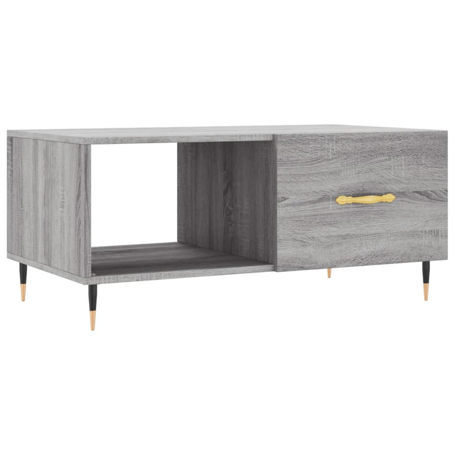 Salontafel 90X50X40 Cm Bewerkt Hout Eikenkleurig Grijs sonoma