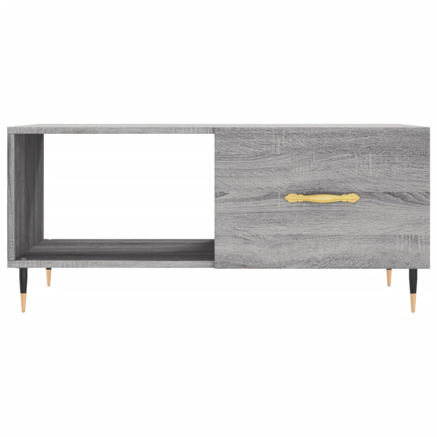 Salontafel 90X50X40 Cm Bewerkt Hout Eikenkleurig Grijs sonoma