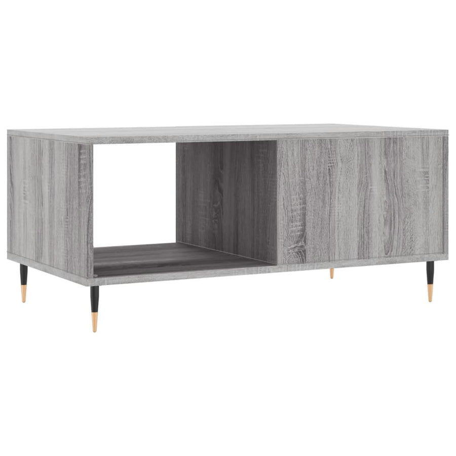 Salontafel 90X50X40 Cm Bewerkt Hout Eikenkleurig Grijs sonoma