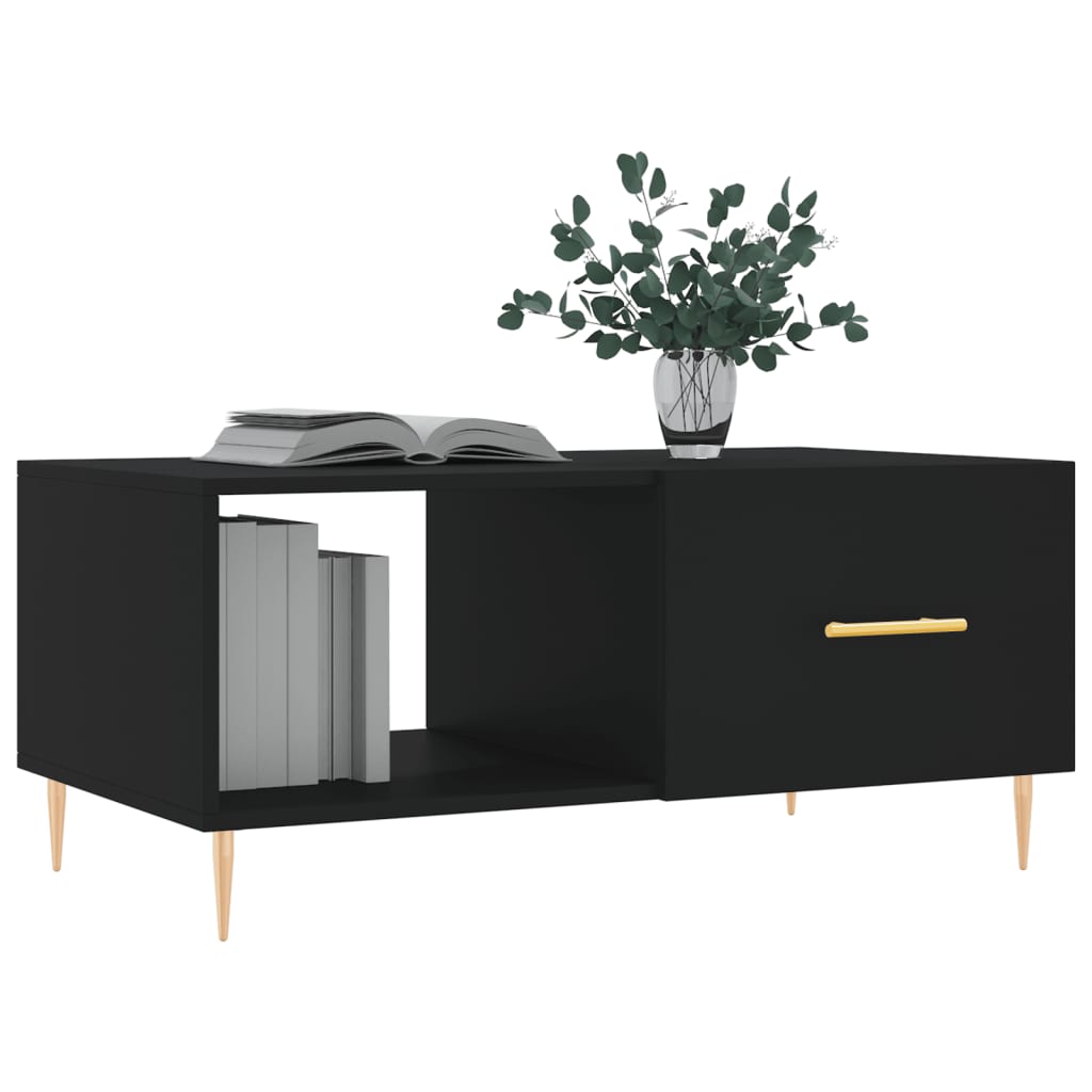 Salontafel 90X50X40 Cm Bewerkt Hout Zwart