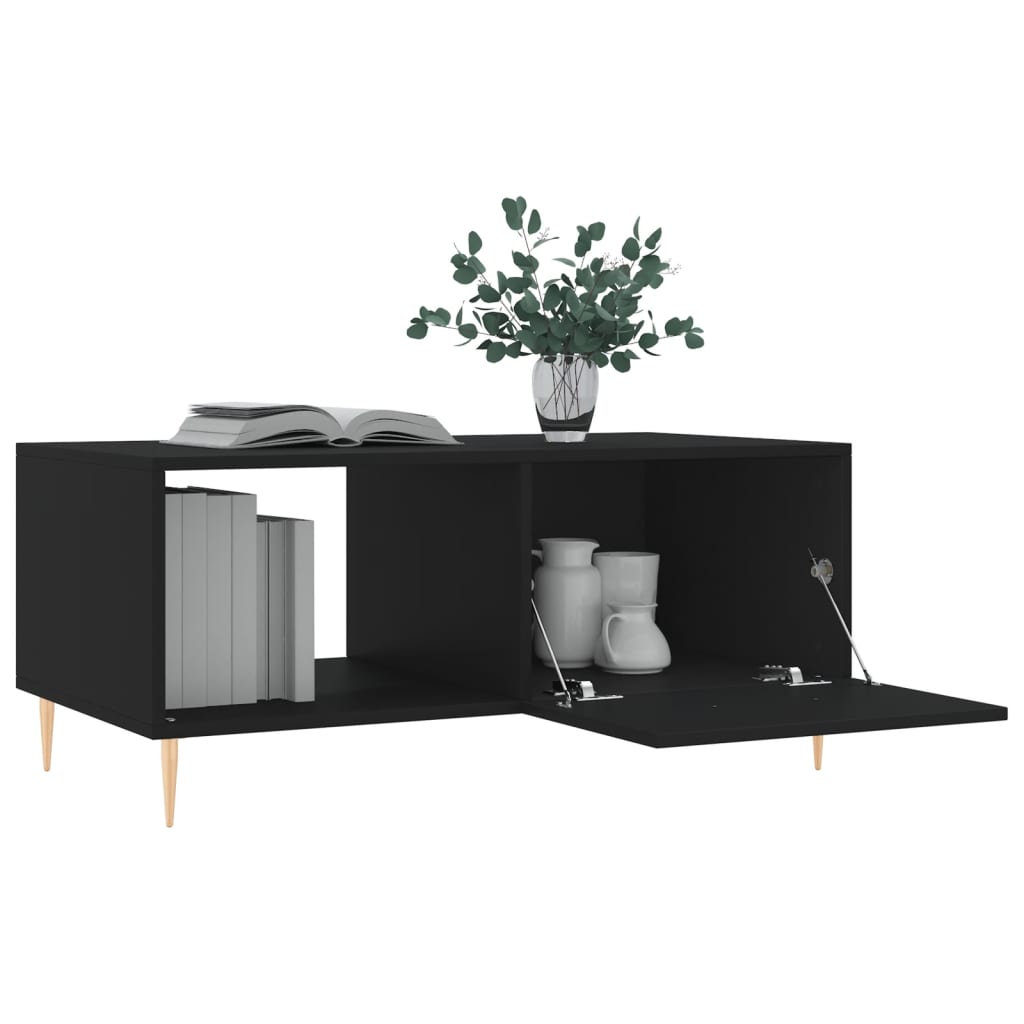 Salontafel 90X50X40 Cm Bewerkt Hout Zwart