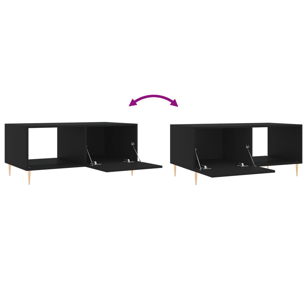 Salontafel 90X50X40 Cm Bewerkt Hout Zwart