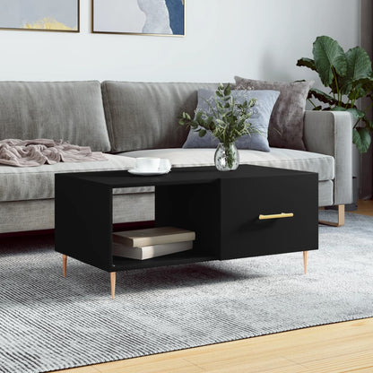 Salontafel 90X50X40 Cm Bewerkt Hout Zwart