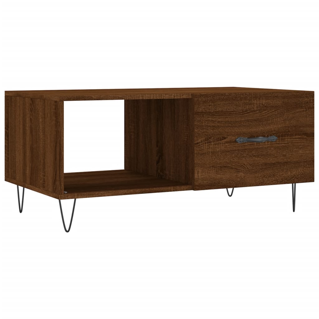 Salontafel 90X50X40 Cm Bewerkt Hout Bruin Eikenkleur Bruineiken