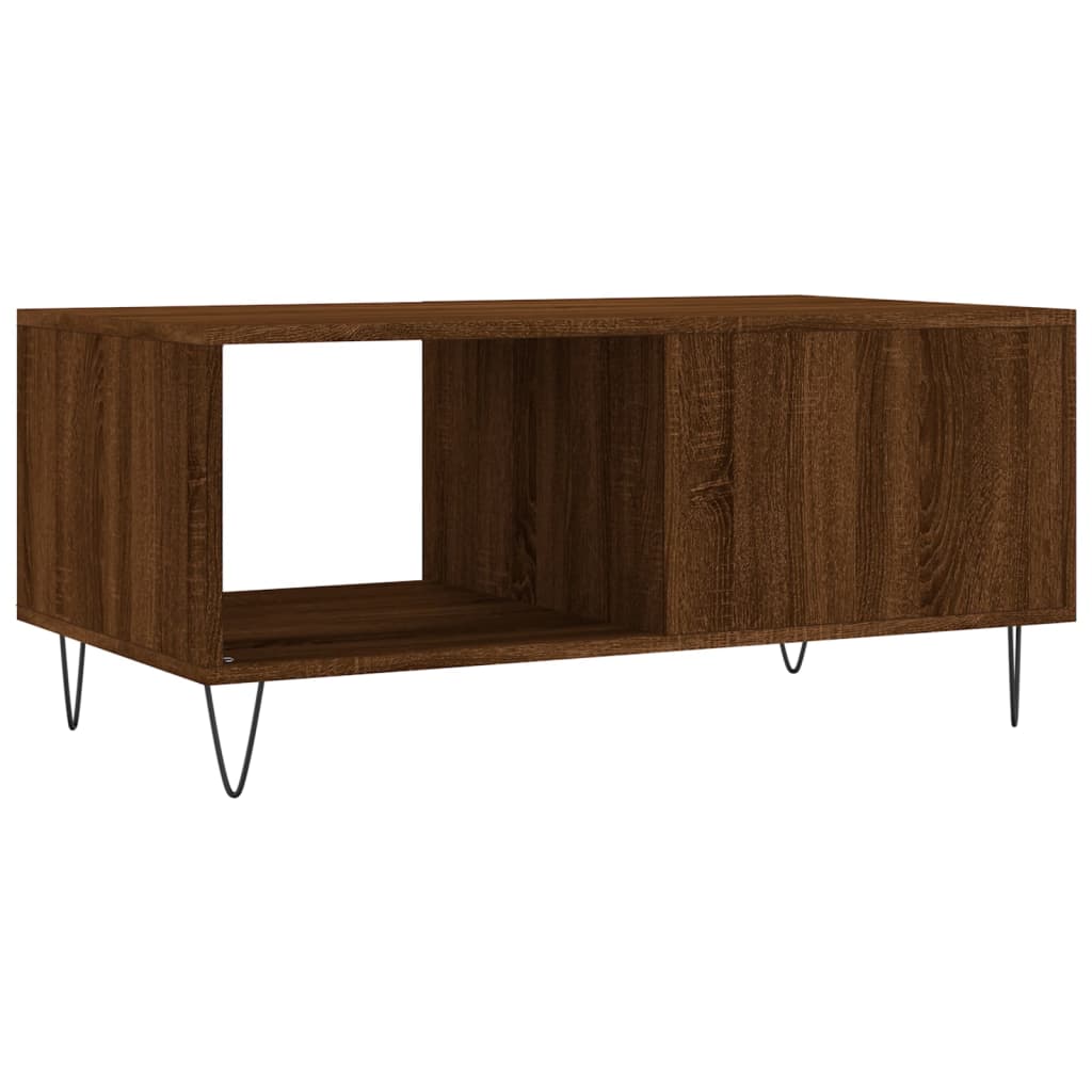 Salontafel 90X50X40 Cm Bewerkt Hout Bruin Eikenkleur Bruineiken