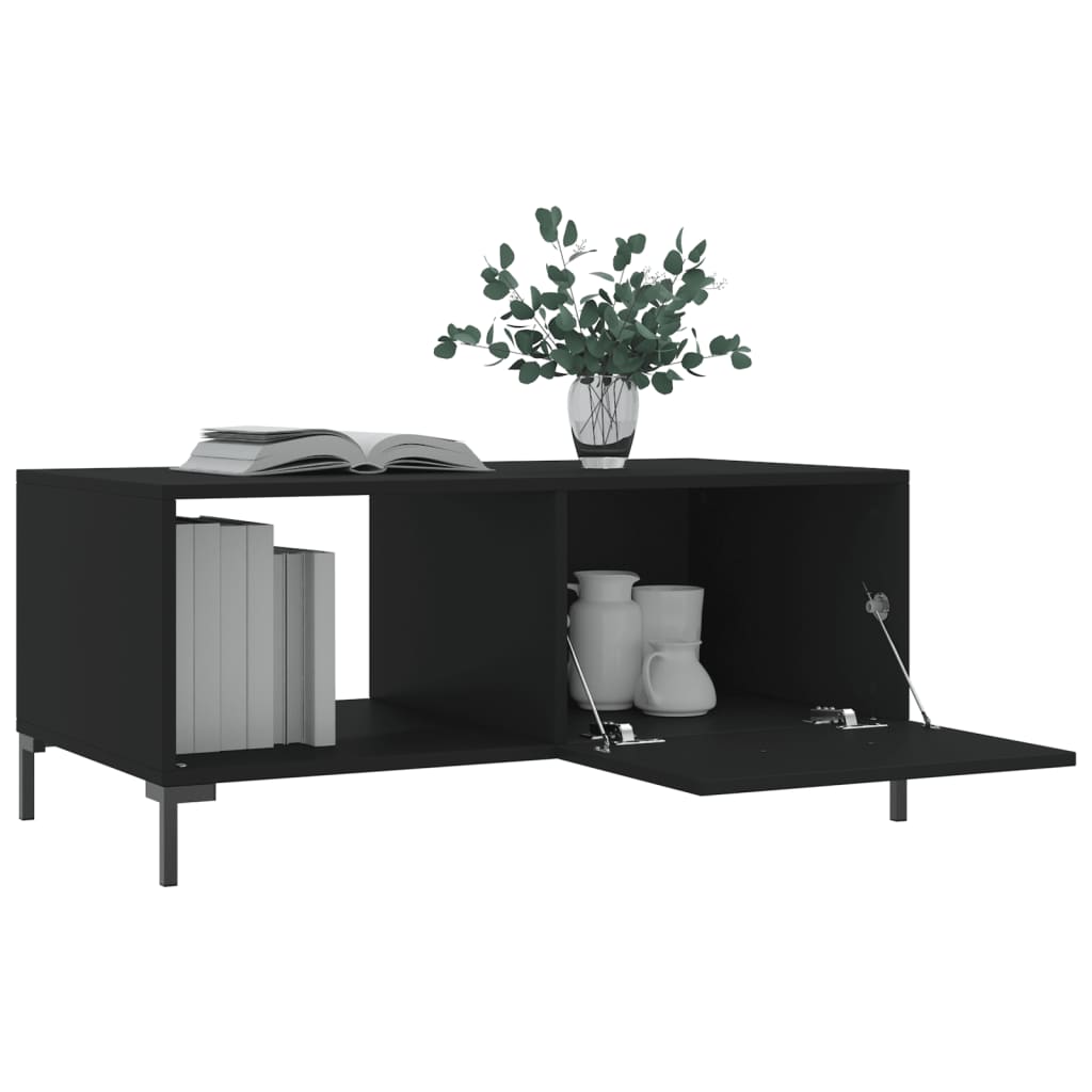 Salontafel 90X50X40 Cm Bewerkt Hout Zwart
