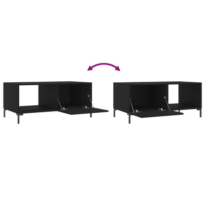 Salontafel 90X50X40 Cm Bewerkt Hout Zwart