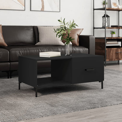 Salontafel 90X50X40 Cm Bewerkt Hout Zwart