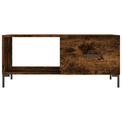 Salontafel 90X50X40 Cm Bewerkt Hout Kleurig Gerookt eiken