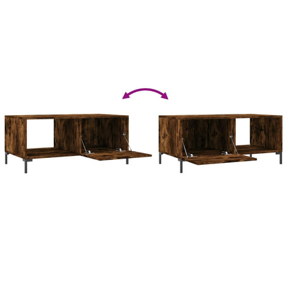 Salontafel 90X50X40 Cm Bewerkt Hout Kleurig Gerookt eiken
