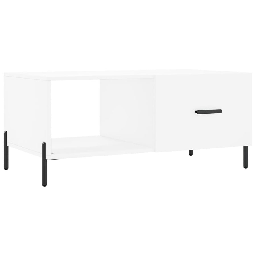 Salontafel 90X50X40 Cm Bewerkt Hout Wit