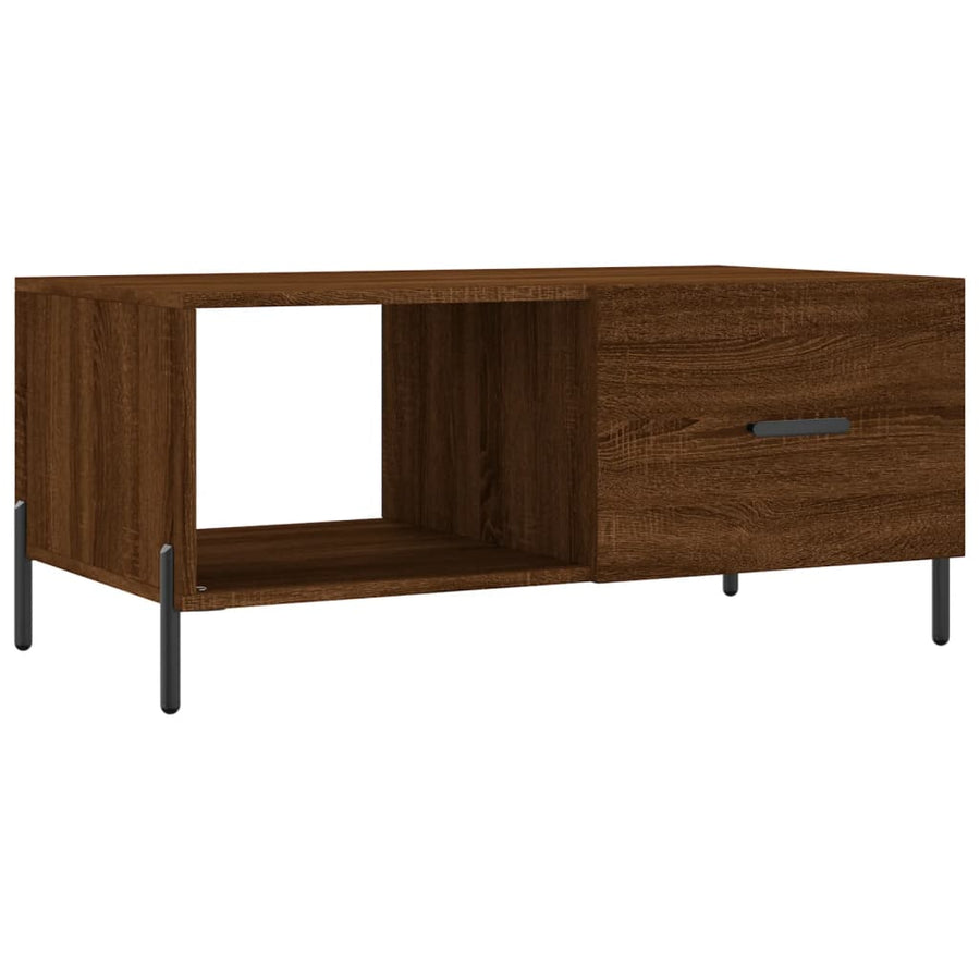 Salontafel 90X50X40 Cm Bewerkt Hout Bruin Eikenkleur Bruineiken