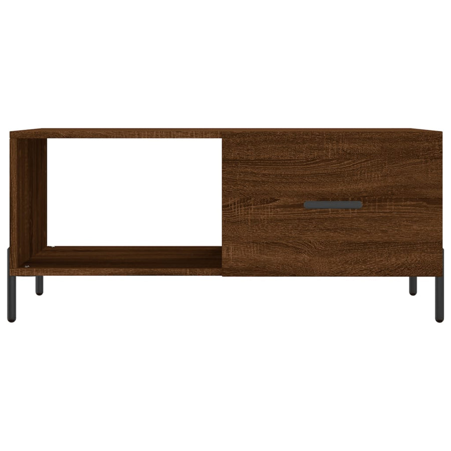 Salontafel 90X50X40 Cm Bewerkt Hout Bruin Eikenkleur Bruineiken