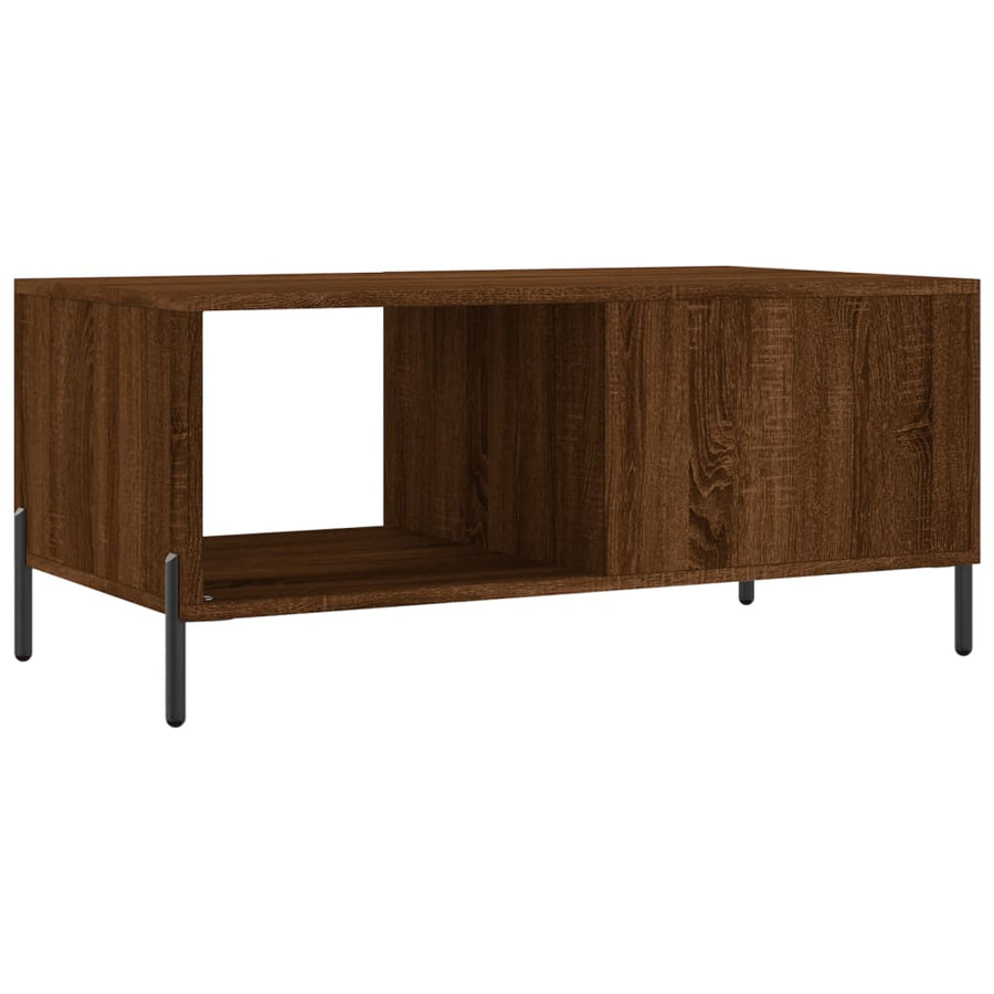 Salontafel 90X50X40 Cm Bewerkt Hout Bruin Eikenkleur Bruineiken