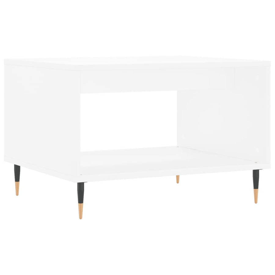 Salontafel 60X50X40 Cm Bewerkt Hout Wit