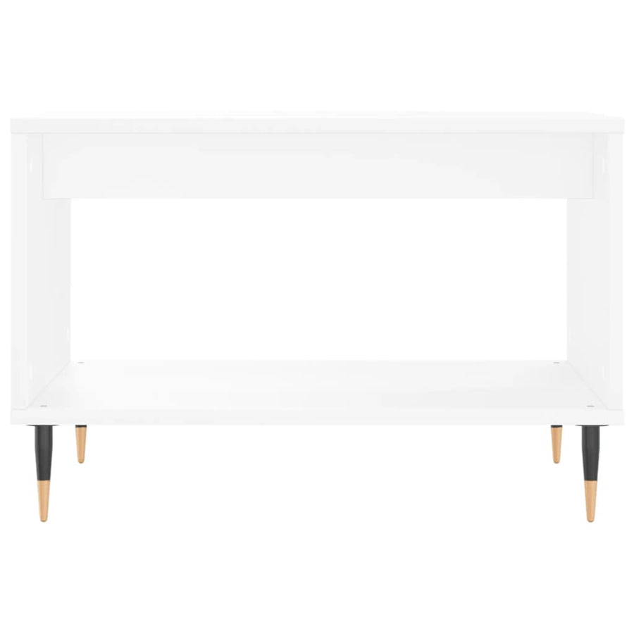 Salontafel 60X50X40 Cm Bewerkt Hout Wit