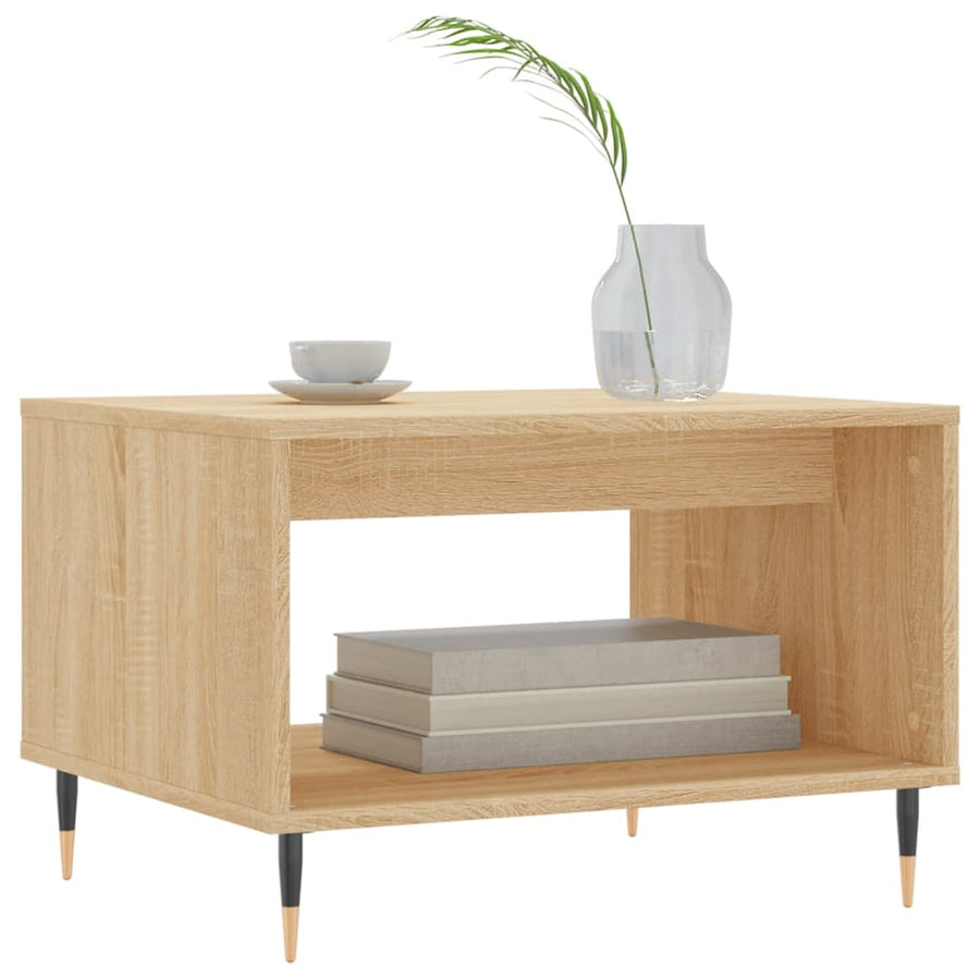 Salontafel 60X50X40 Cm Bewerkt Hout Kleurig Sonoma eiken