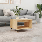 Salontafel 60x50x40 cm bewerkt hout sonoma eiken