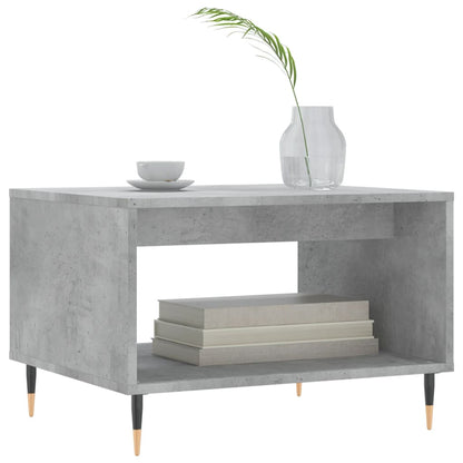 Salontafel 60X50X40 Cm Bewerkt Hout Betongrijs