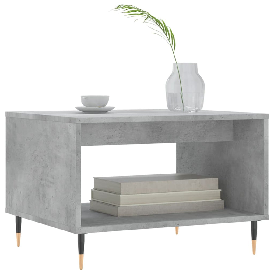 Salontafel 60X50X40 Cm Bewerkt Hout Betongrijs
