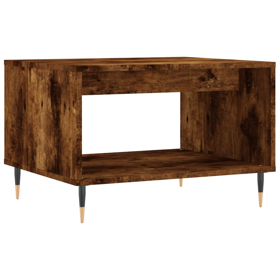 Salontafel 60X50X40 Cm Bewerkt Hout Kleurig Gerookt eiken