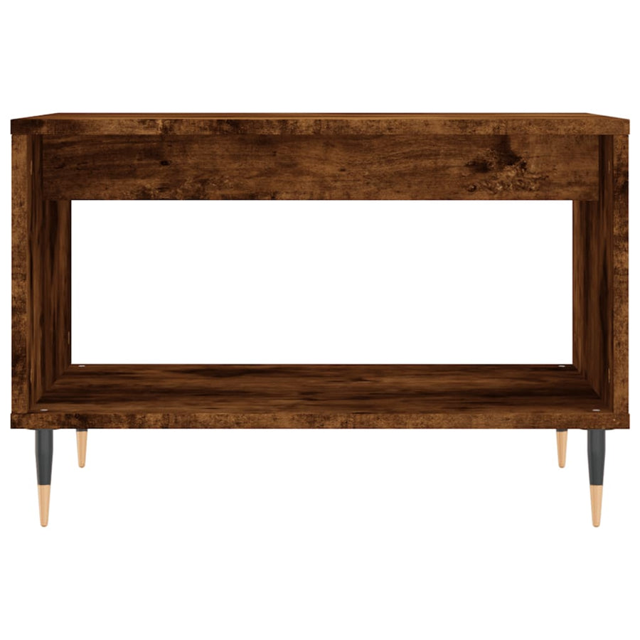 Salontafel 60X50X40 Cm Bewerkt Hout Kleurig Gerookt eiken