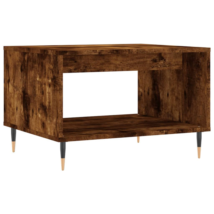 Salontafel 60X50X40 Cm Bewerkt Hout Kleurig Gerookt eiken