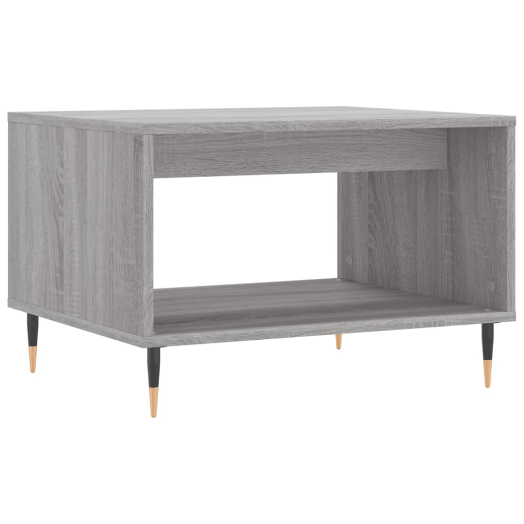 Salontafel 60X50X40 Cm Bewerkt Hout Eikenkleurig Grijs sonoma