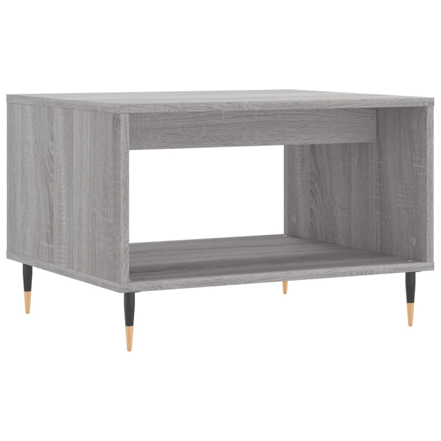 Salontafel 60X50X40 Cm Bewerkt Hout Eikenkleurig Grijs sonoma