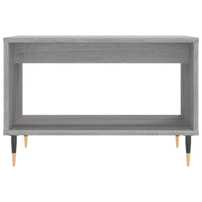 Salontafel 60X50X40 Cm Bewerkt Hout Eikenkleurig Grijs sonoma