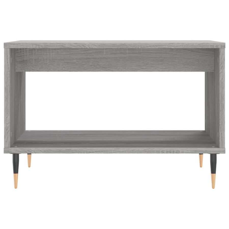Salontafel 60X50X40 Cm Bewerkt Hout Eikenkleurig Grijs sonoma