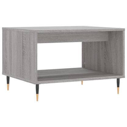 Salontafel 60X50X40 Cm Bewerkt Hout Eikenkleurig Grijs sonoma