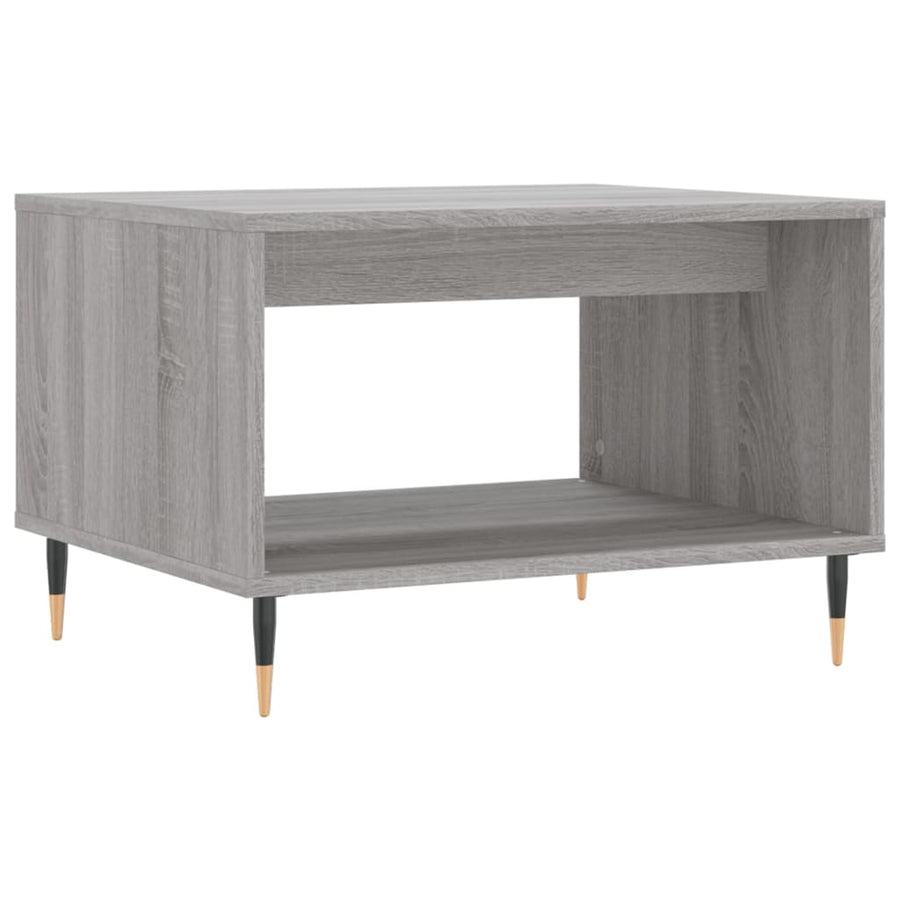 Salontafel 60X50X40 Cm Bewerkt Hout Eikenkleurig Grijs sonoma