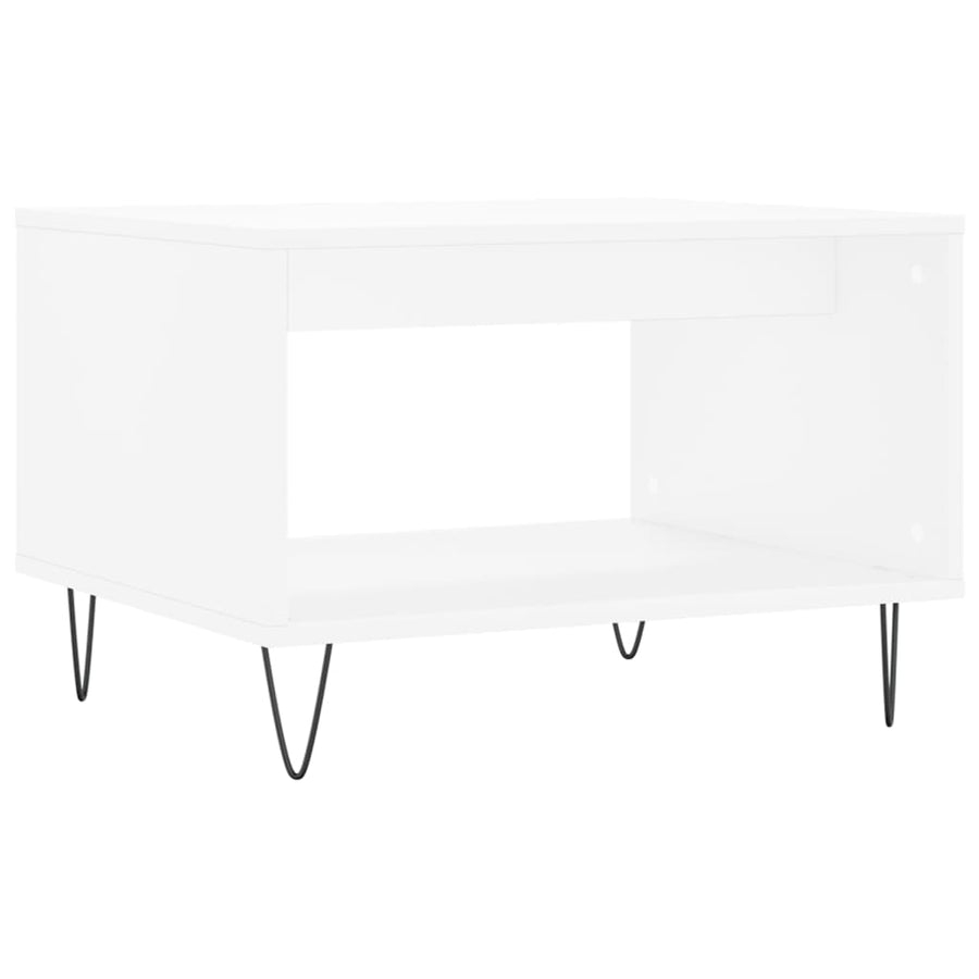 Salontafel 60X50X40 Cm Bewerkt Hout Wit