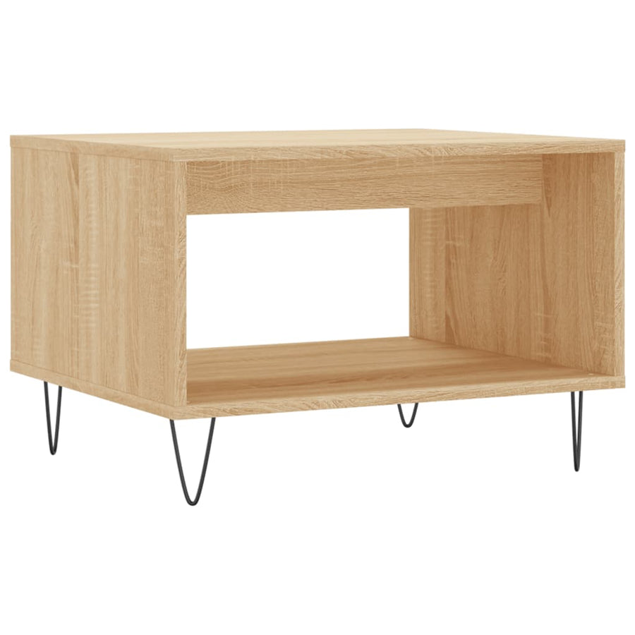 Salontafel 60X50X40 Cm Bewerkt Hout Kleurig Sonoma eiken