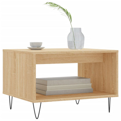Salontafel 60X50X40 Cm Bewerkt Hout Kleurig Sonoma eiken