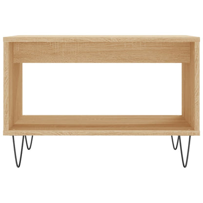 Salontafel 60X50X40 Cm Bewerkt Hout Kleurig Sonoma eiken