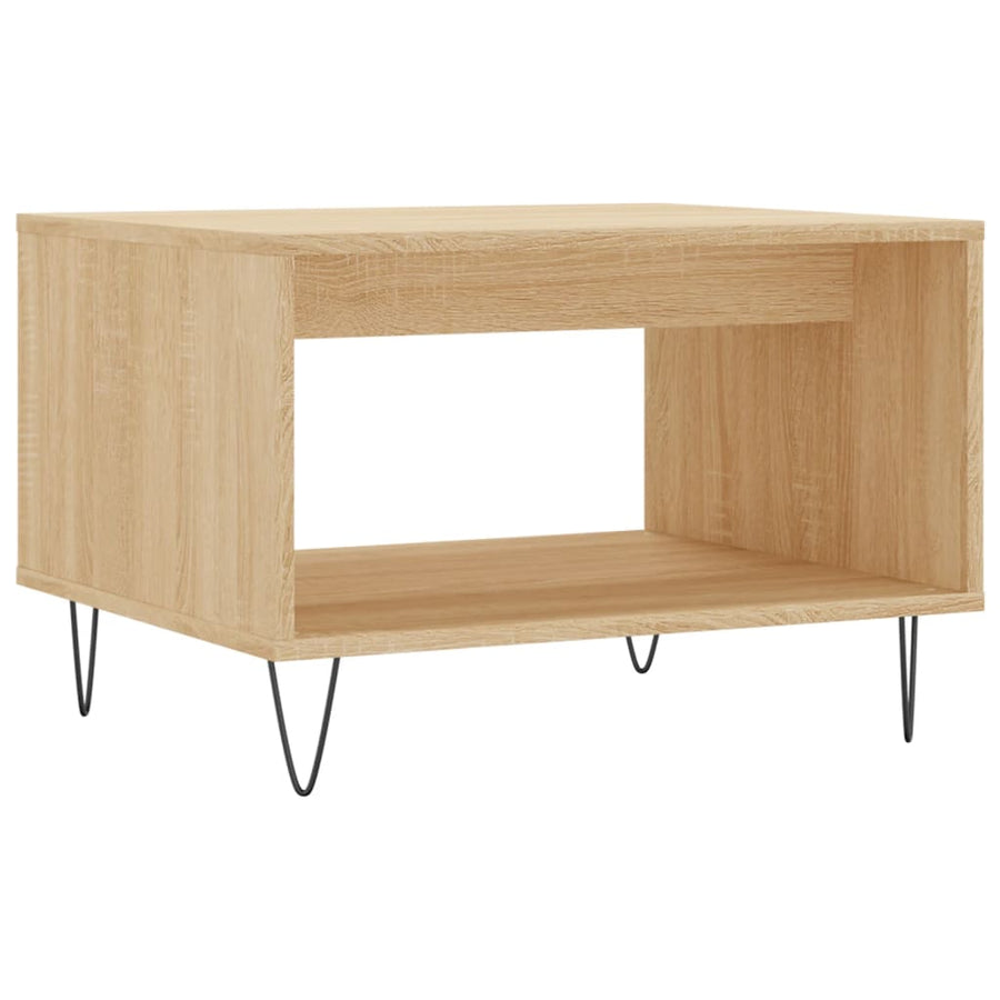 Salontafel 60X50X40 Cm Bewerkt Hout Kleurig Sonoma eiken
