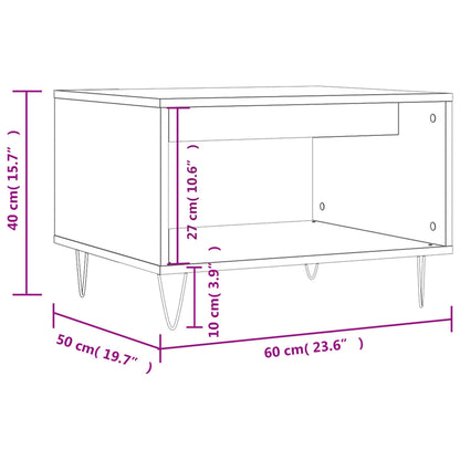 Salontafel 60X50X40 Cm Bewerkt Hout Kleurig Sonoma eiken