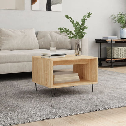 Salontafel 60X50X40 Cm Bewerkt Hout Kleurig Sonoma eiken