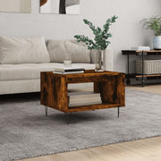 Salontafel 60x50x40 cm bewerkt hout gerookt eiken