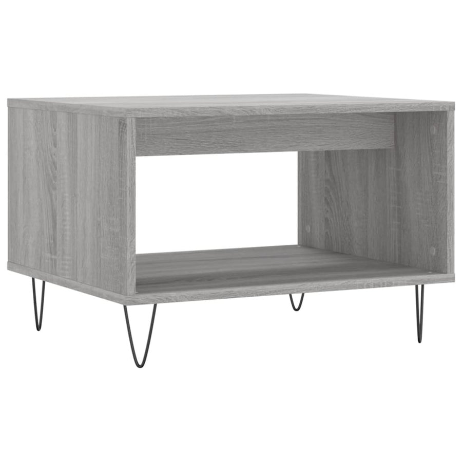 Salontafel 60X50X40 Cm Bewerkt Hout Eikenkleurig Grijs sonoma