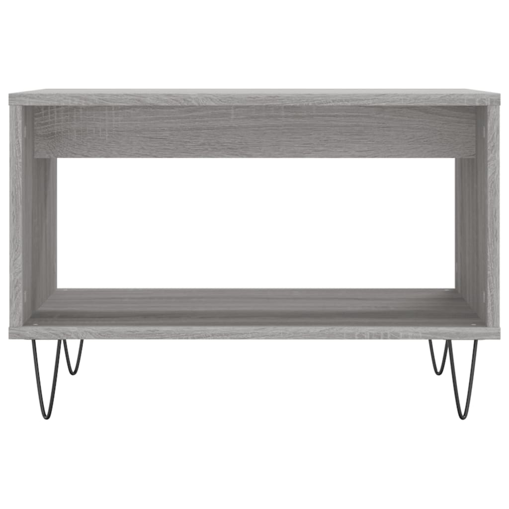 Salontafel 60X50X40 Cm Bewerkt Hout Eikenkleurig Grijs sonoma