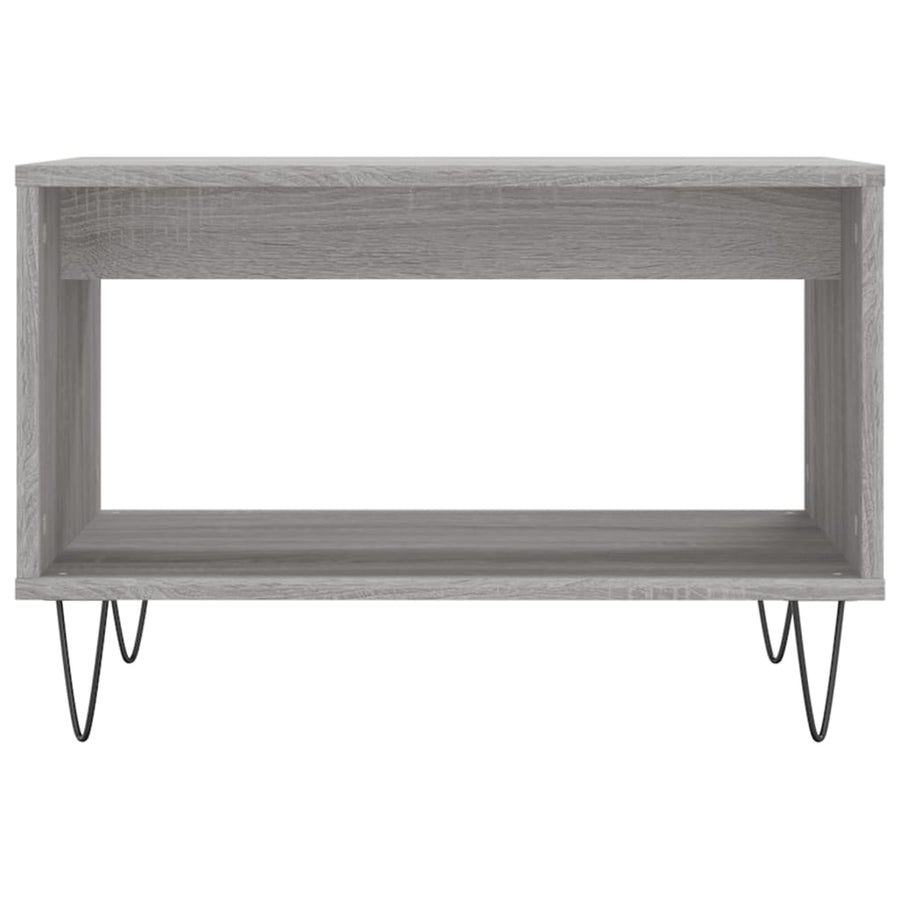 Salontafel 60X50X40 Cm Bewerkt Hout Eikenkleurig Grijs sonoma