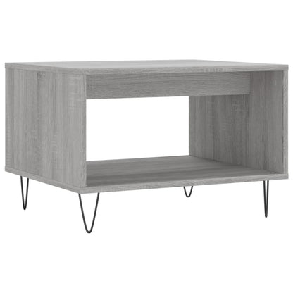 Salontafel 60X50X40 Cm Bewerkt Hout Eikenkleurig Grijs sonoma