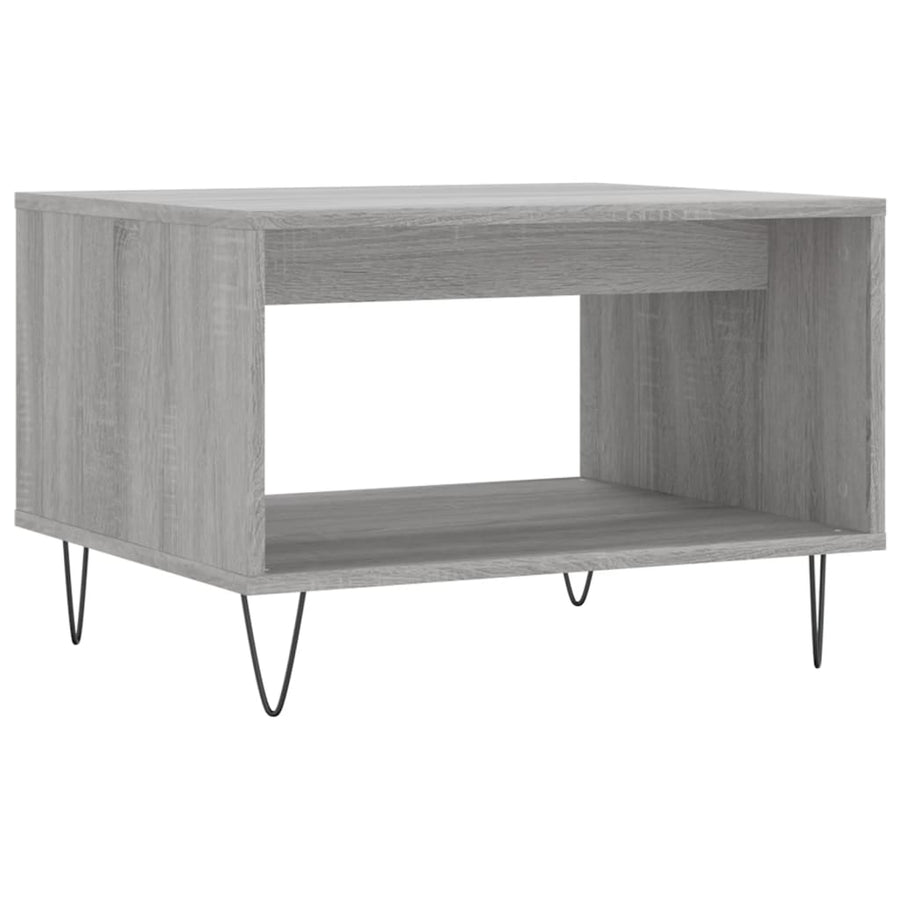 Salontafel 60X50X40 Cm Bewerkt Hout Eikenkleurig Grijs sonoma
